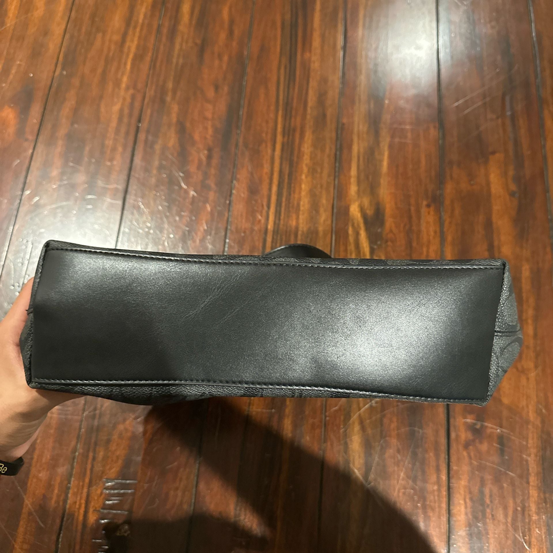 Inspired Coach Laurel Shoulder Bag in Signature Canvas Black 4