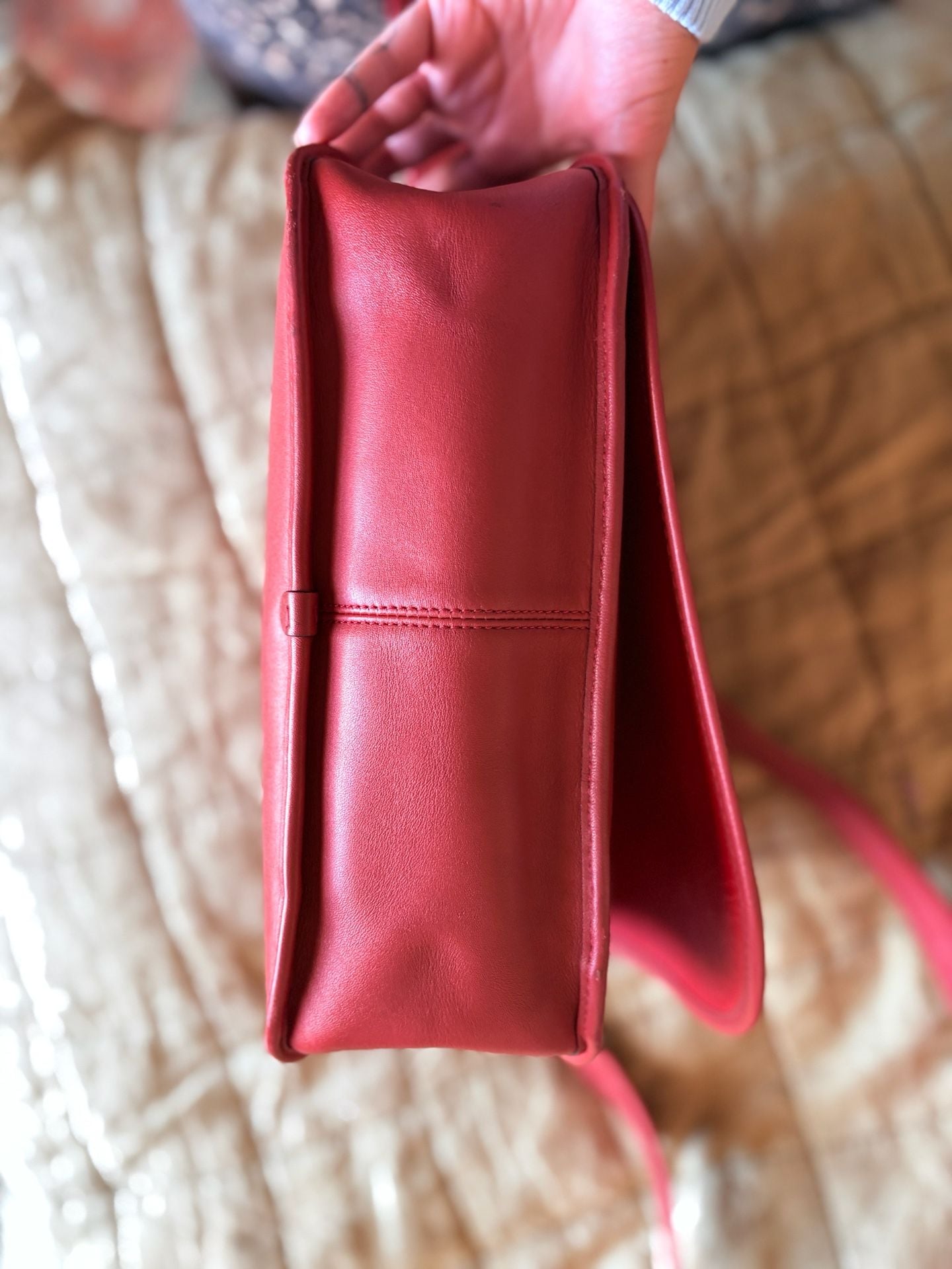 Coach 75TH ANNIVERSARY Limited Edition Women's Leather Shoulder Saddle Bag in Tomato Red 12