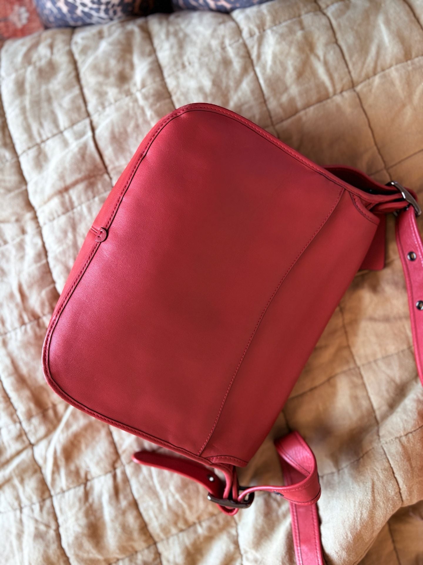 Coach 75TH ANNIVERSARY Limited Edition Women's Leather Shoulder Saddle Bag in Tomato Red 13