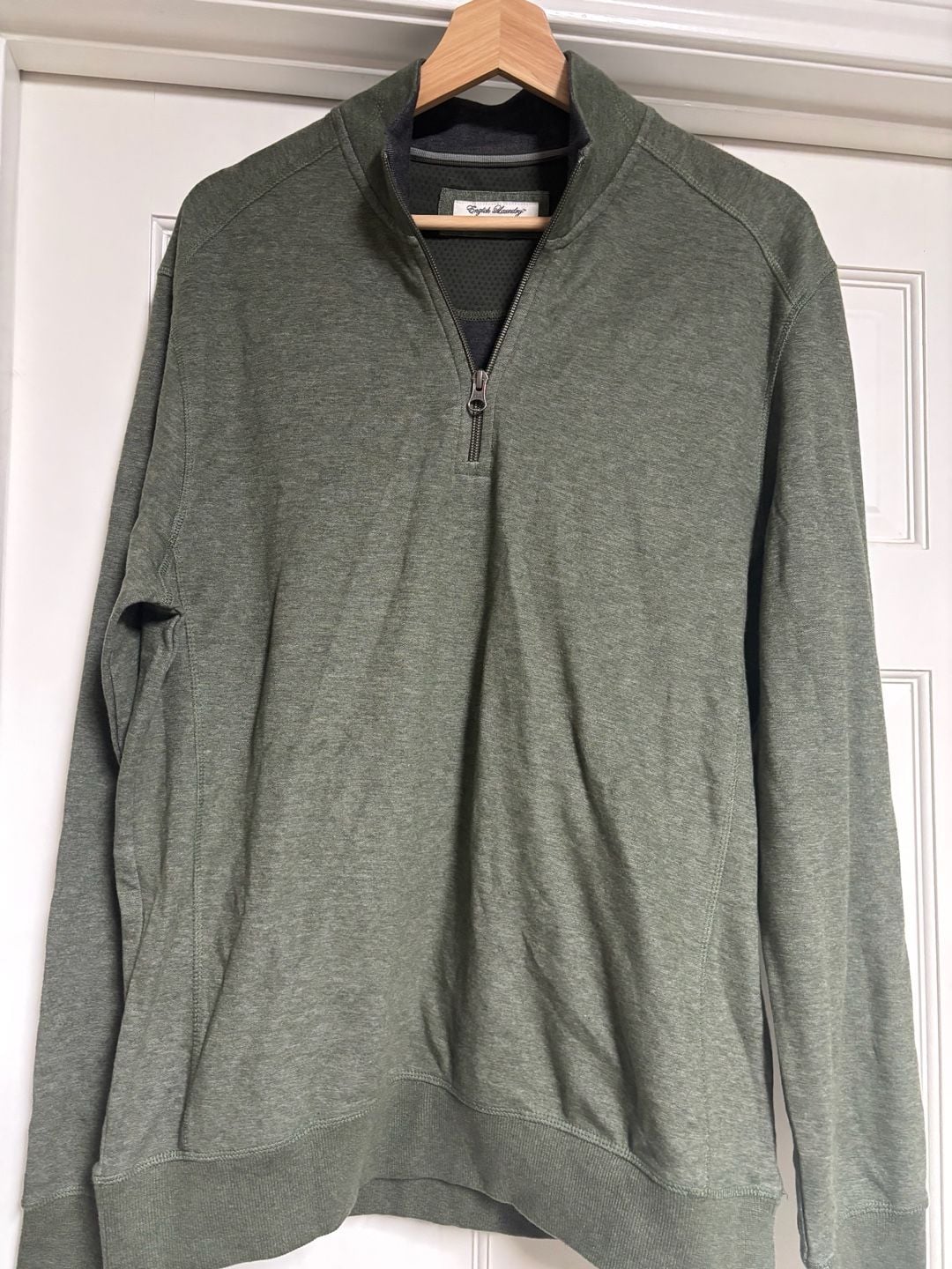 English Laundry Quarter Zip Pullover Size M Olive Green 2