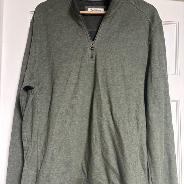 English Laundry Quarter Zip Pullover Size M Olive Green