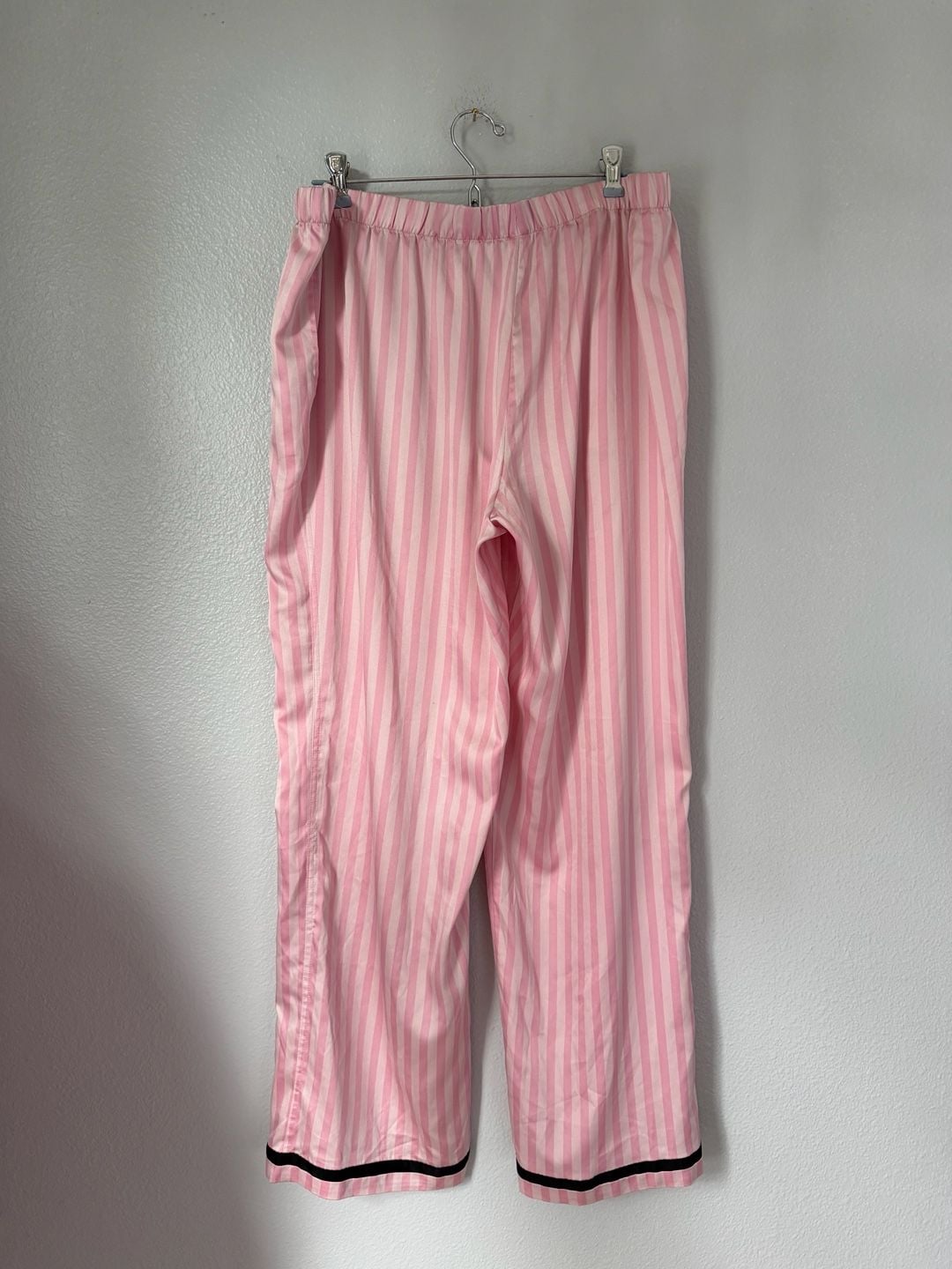 Victoria's Secret Satin Pajama Set Size XL Pink Striped 5