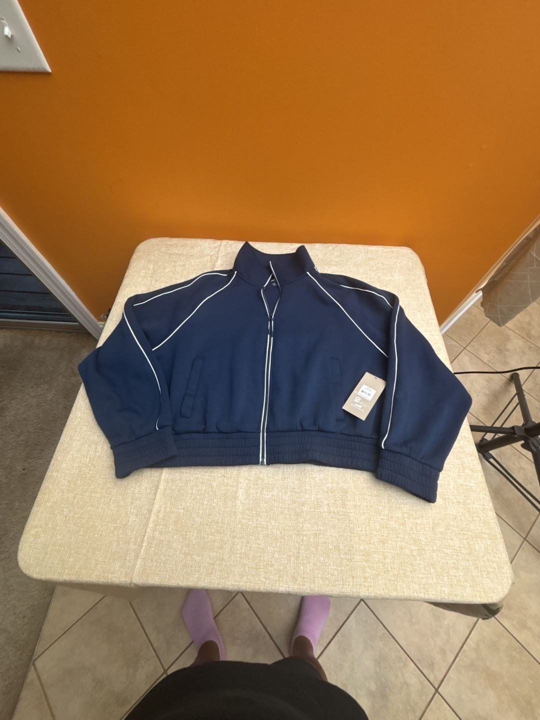 Avia Double Knit Jacket Size XL Blue Cove Full Zip Track Jacket 2