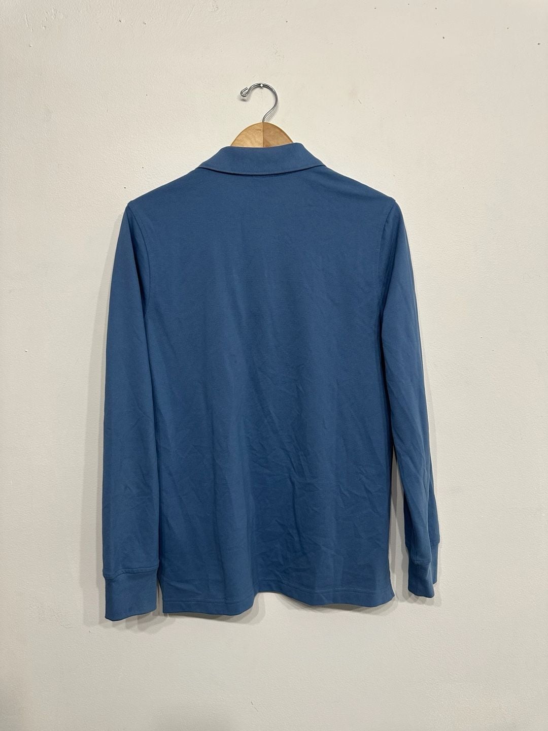 Brooks Brothers Slim Fit Long Sleeve Polo Shirt Blue Cotton Size M 5