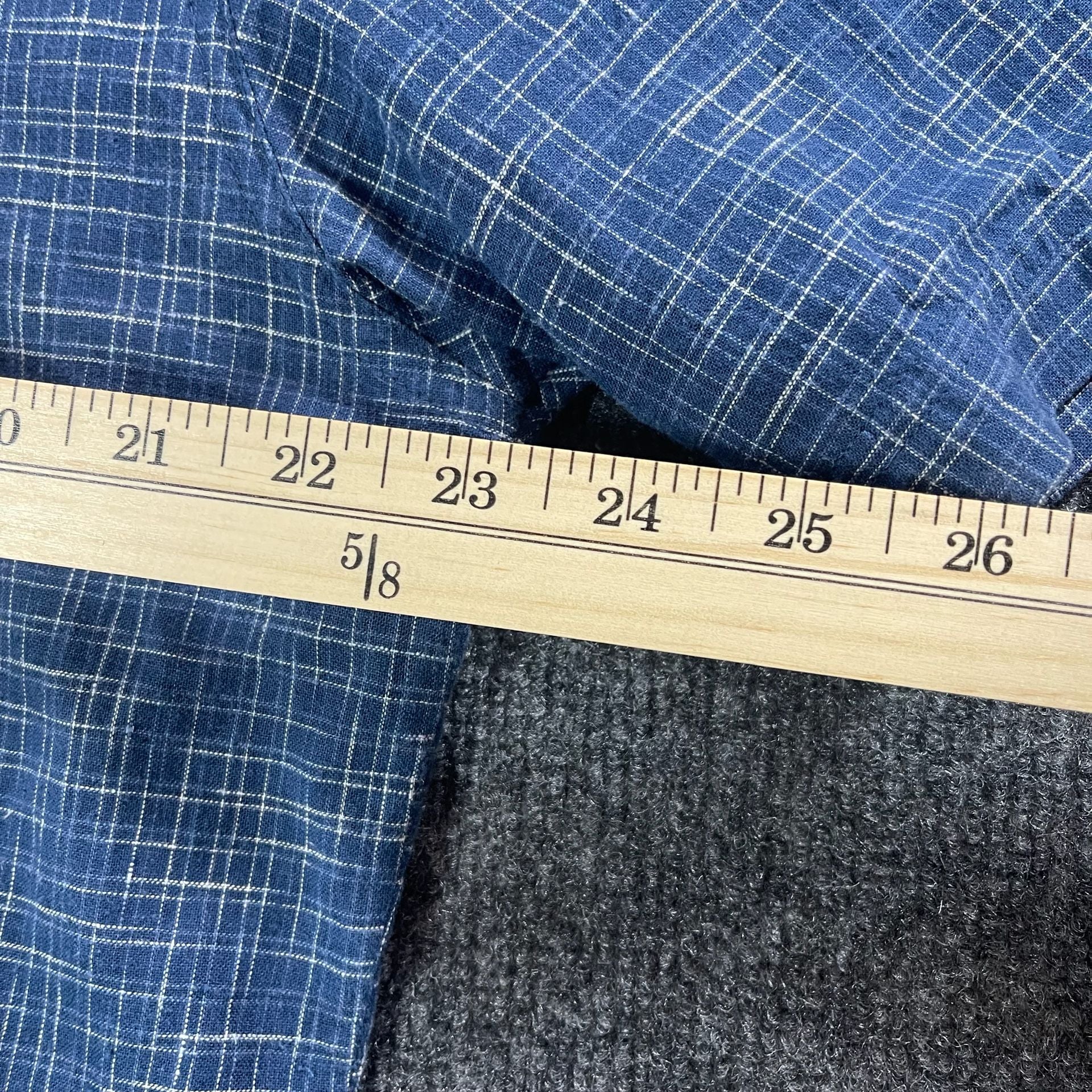 Patagonia Back Step Shirt Size L Blue Plaid Short Sleeve Button Down 6
