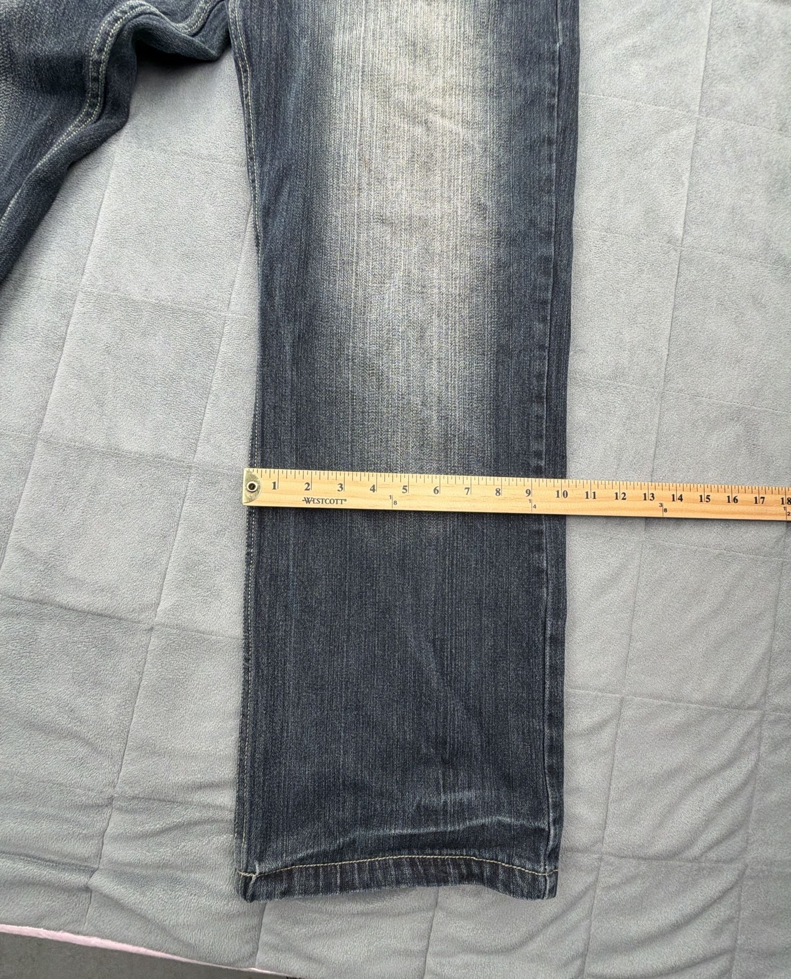Paco Jeans Embroidered Baggy Dark Wash Denim Pants Y2K distressed 11