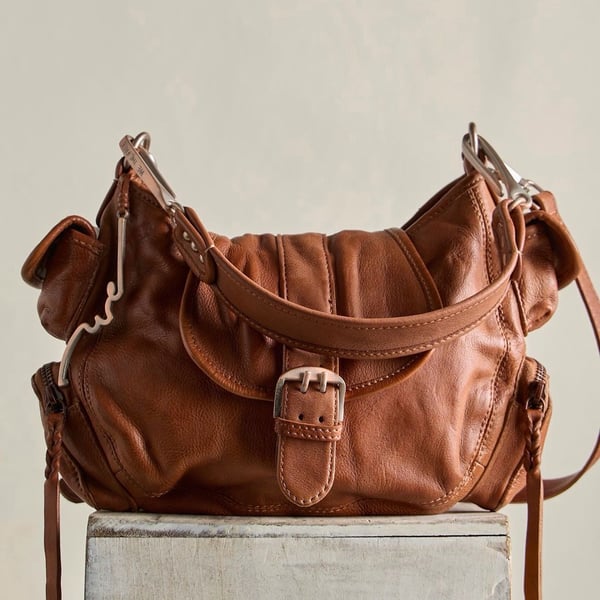 We The Free Baby Asher Tote Bag Brown Leather NWT