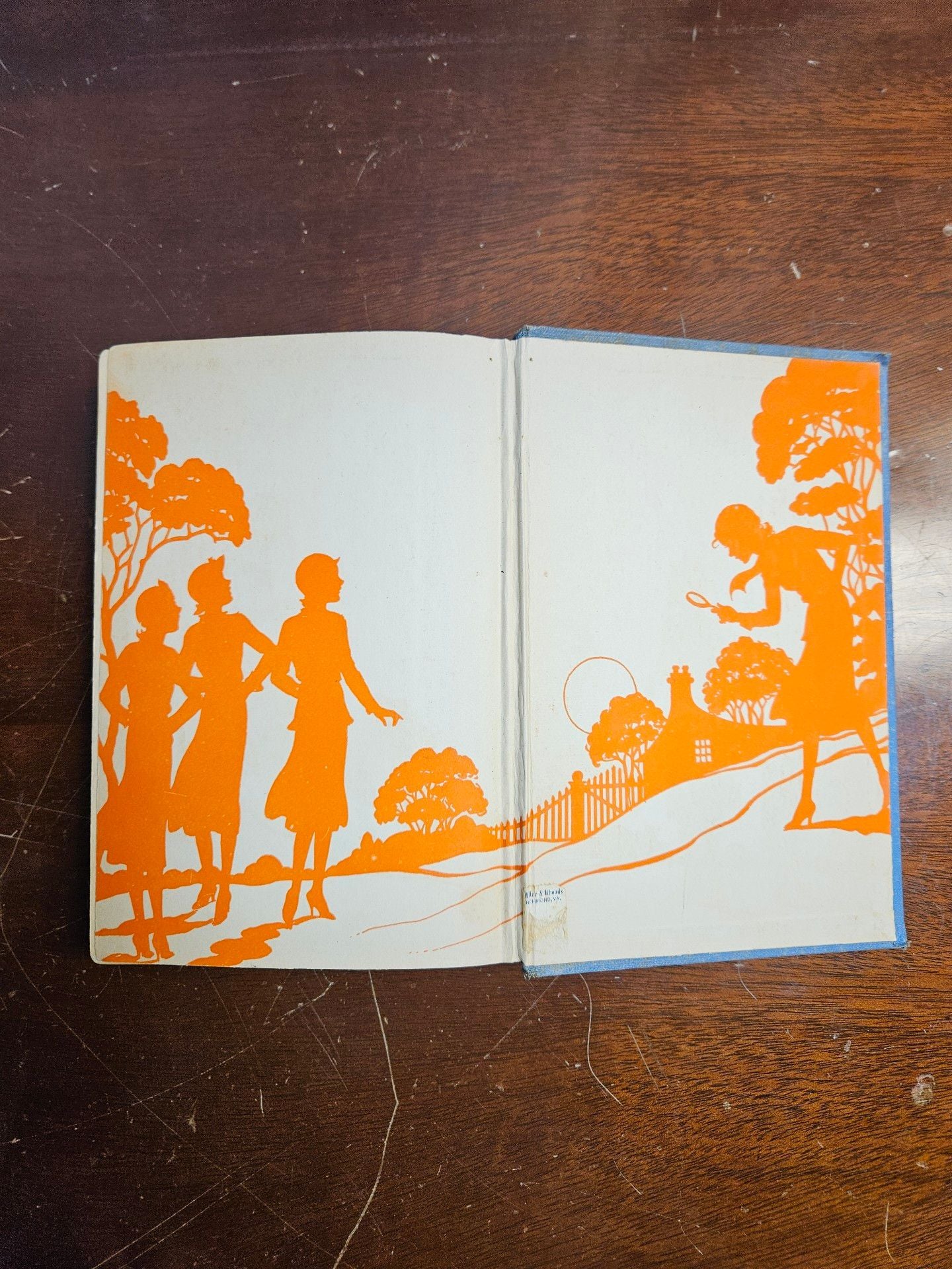 Nancy Drew Password to Larkspur Lane 1933 Early Printing Blue Orange Silhouette hardcover 6