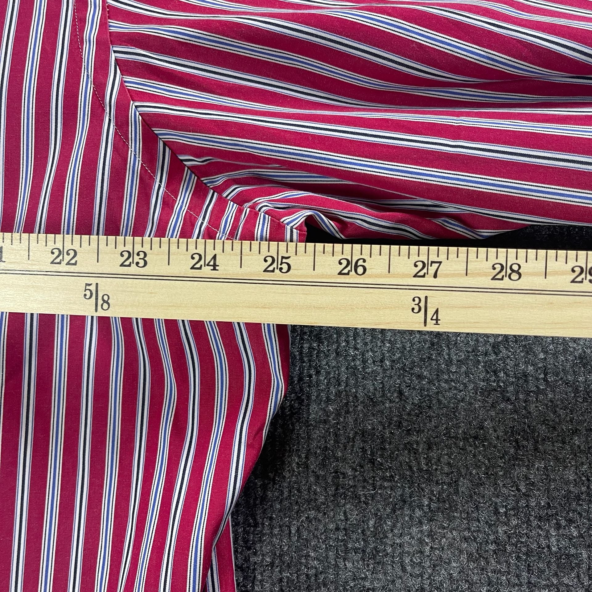 Ralph Lauren Classic Fit Shirt XL Red Striped Long Sleeve 6