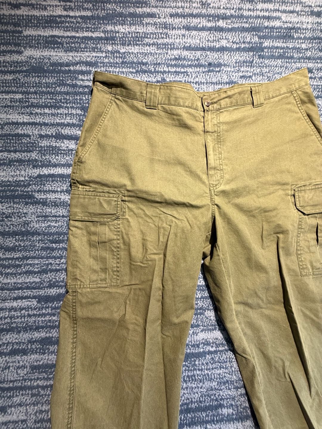 L.L. Bean Cargo Pants Size 38x29 Olive Green Cotton Tropic Weight 7