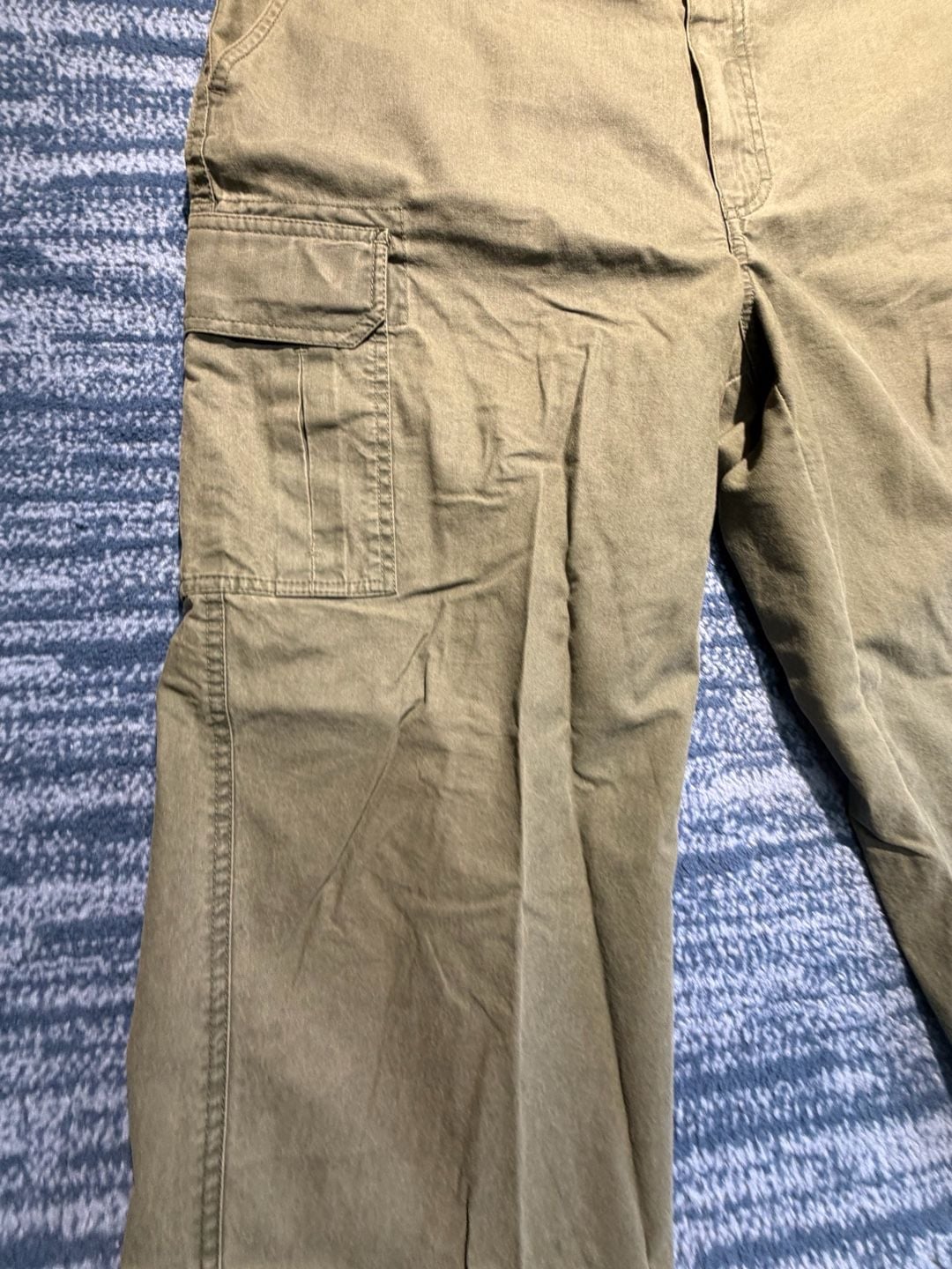 L.L. Bean Cargo Pants Size 38x29 Olive Green Cotton Tropic Weight 9