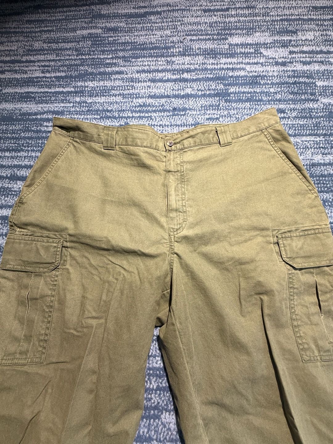 L.L. Bean Cargo Pants Size 38x29 Olive Green Cotton Tropic Weight 14