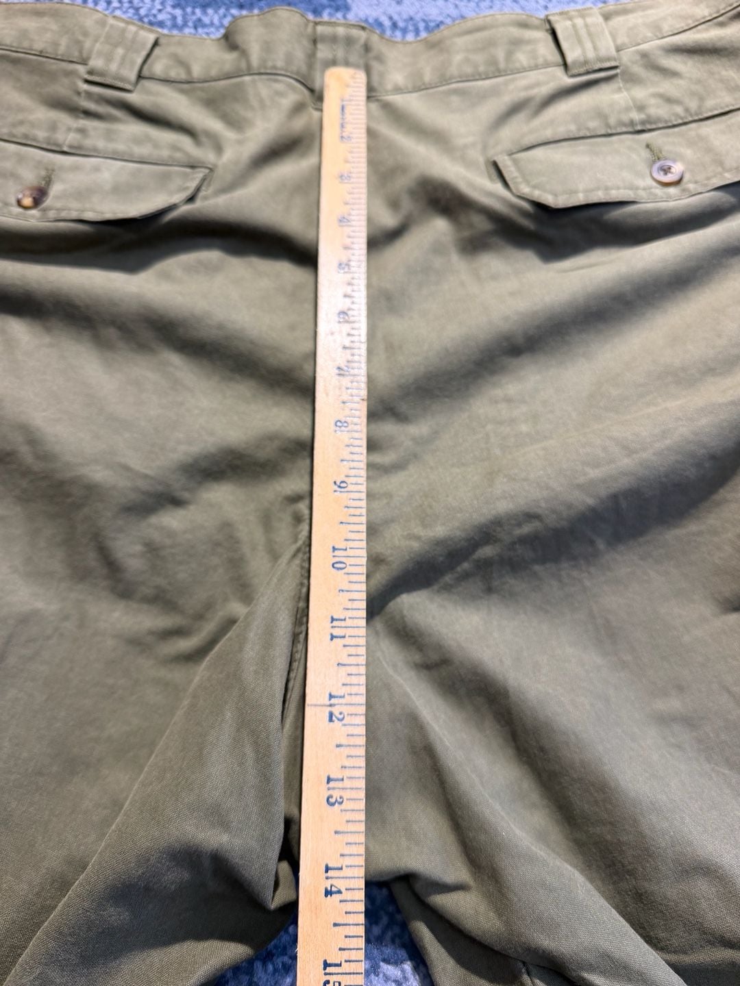 L.L. Bean Cargo Pants Size 38x29 Olive Green Cotton Tropic Weight 16