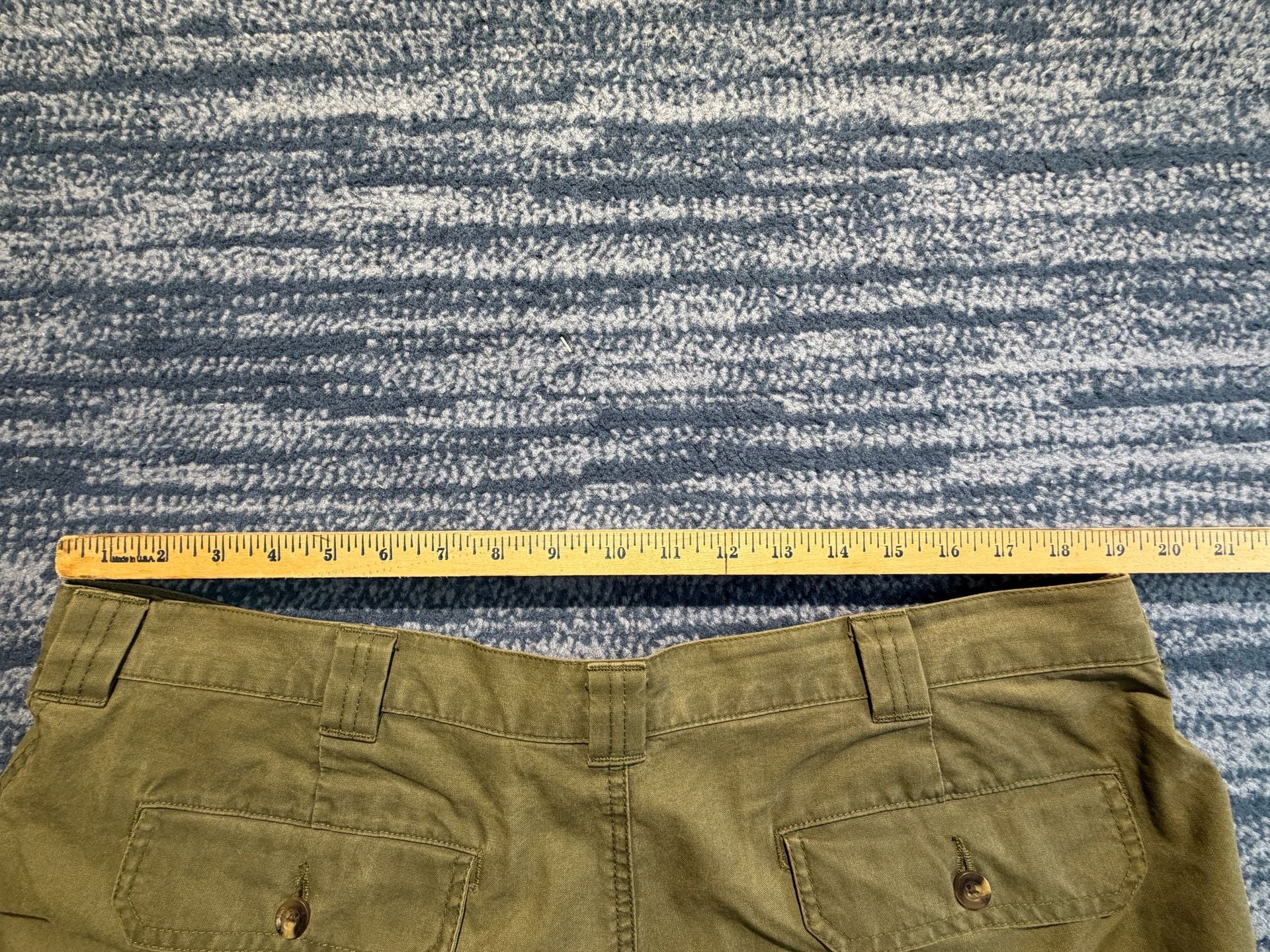 L.L. Bean Cargo Pants Size 38x29 Olive Green Cotton Tropic Weight 17