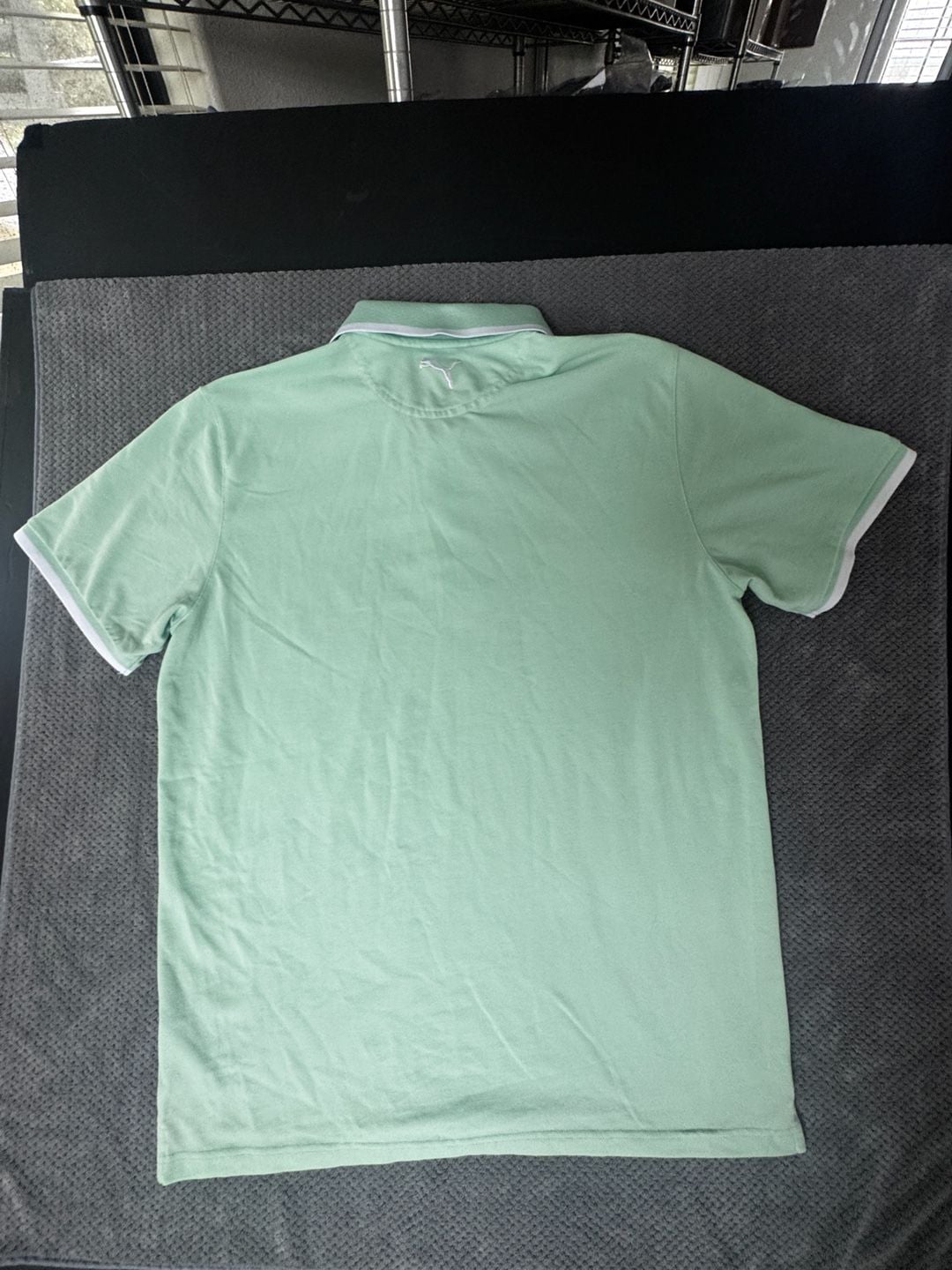 Puma Arnold Palmer Signature Golf Polo Size L Green Pique 1226 6
