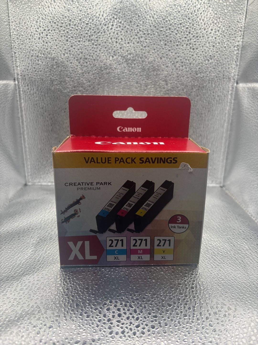 Canon CLI-271XL Ink Cartridges Cyan Magenta Yellow 3-Pack High-Yield 1