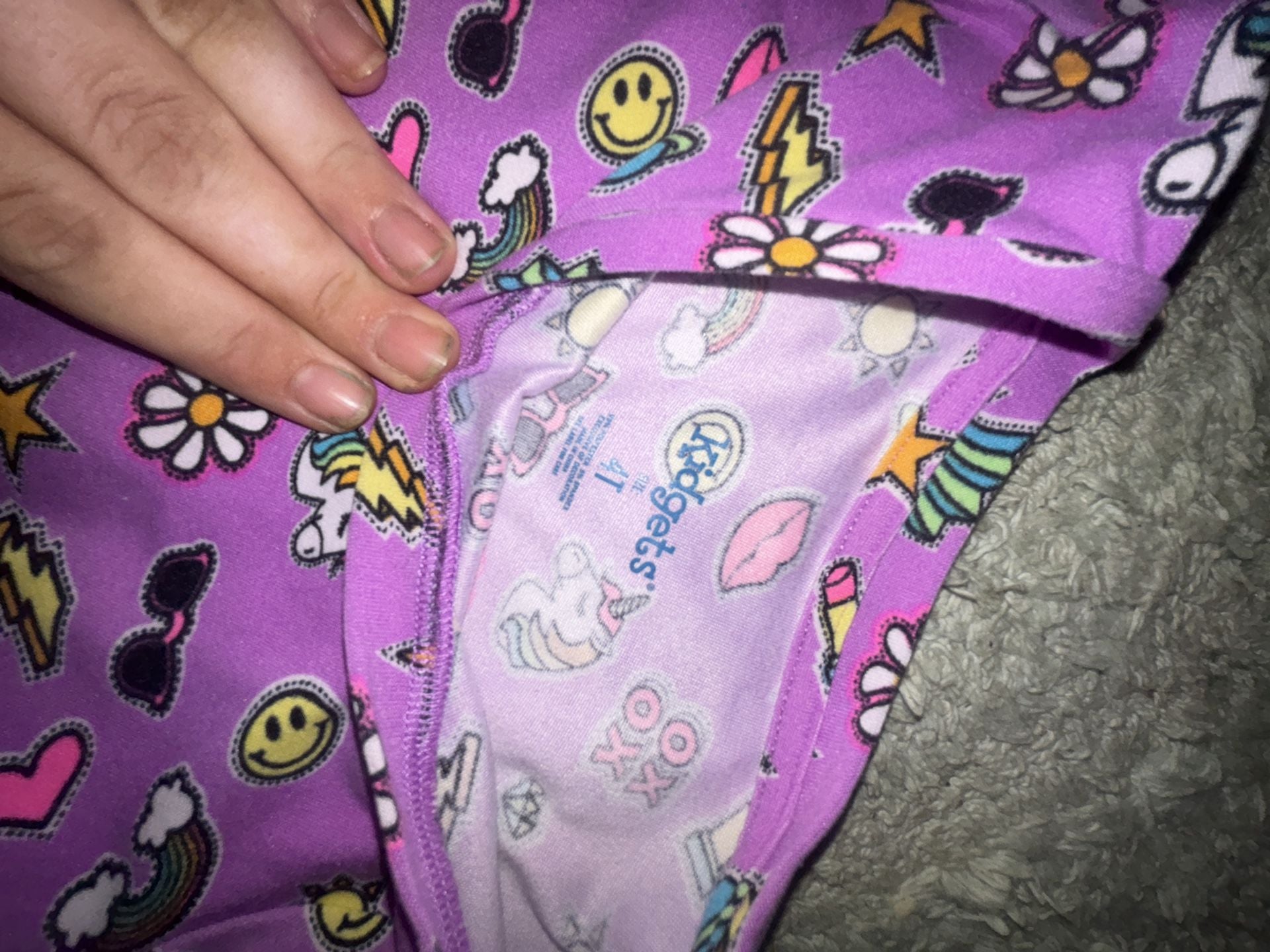 Kidgets Purple Emoji Print Dress Size 4T 4
