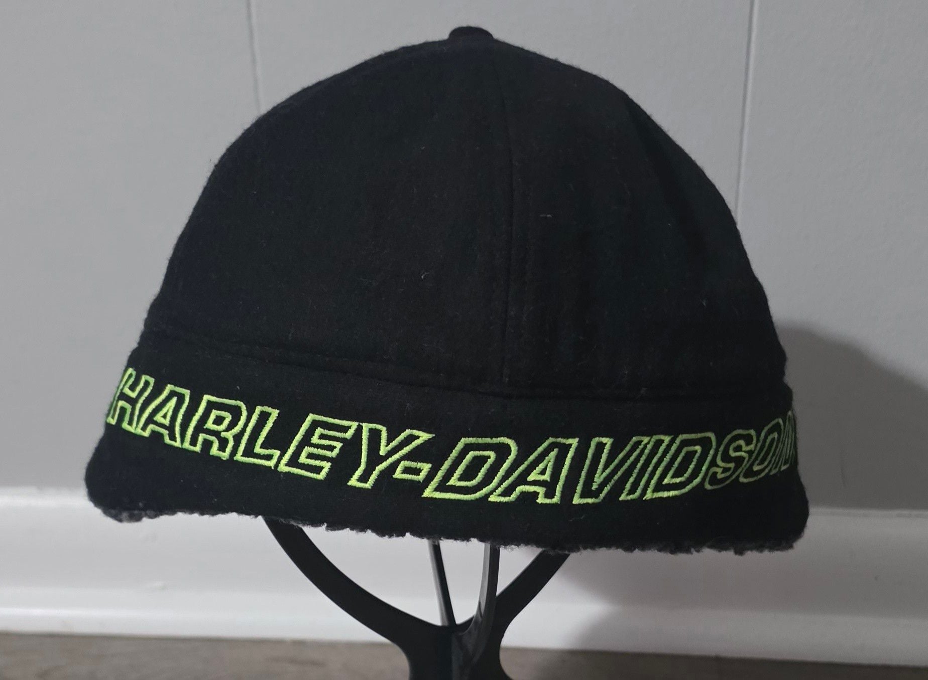 Harley-Davidson Willie G Skull Black Sherpa Ear Flap Fitted Hat 7 1/2 4
