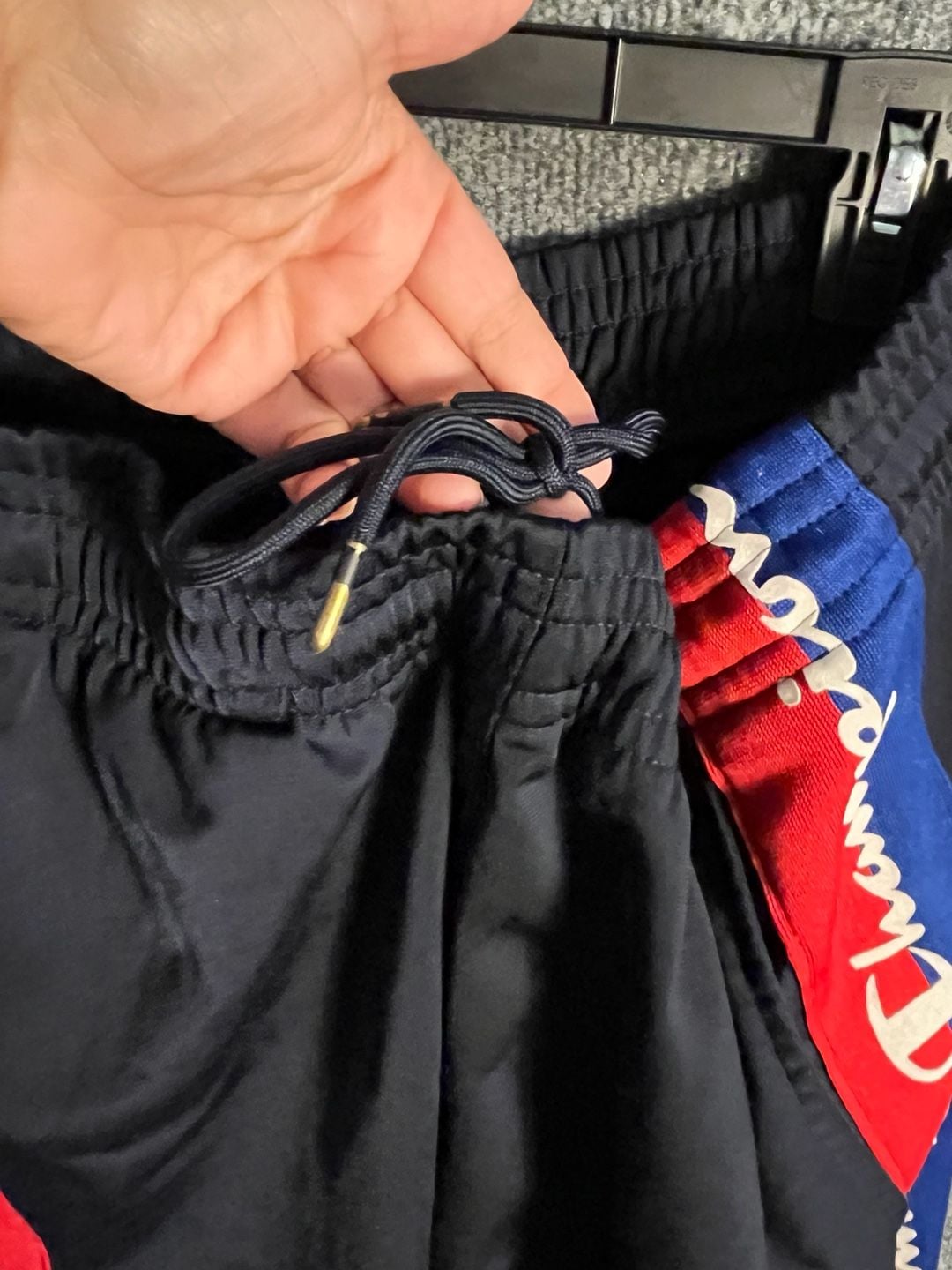Champion Tricot Track Pants Size XL Black Red Blue Stripes 003-168 8