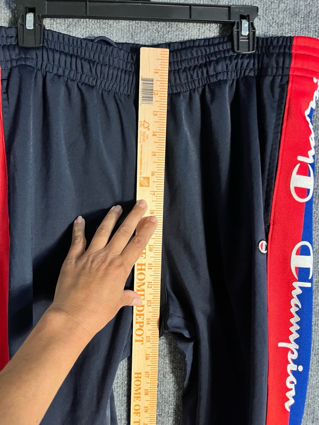 Champion Tricot Track Pants Size XL Black Red Blue Stripes 003-168 11