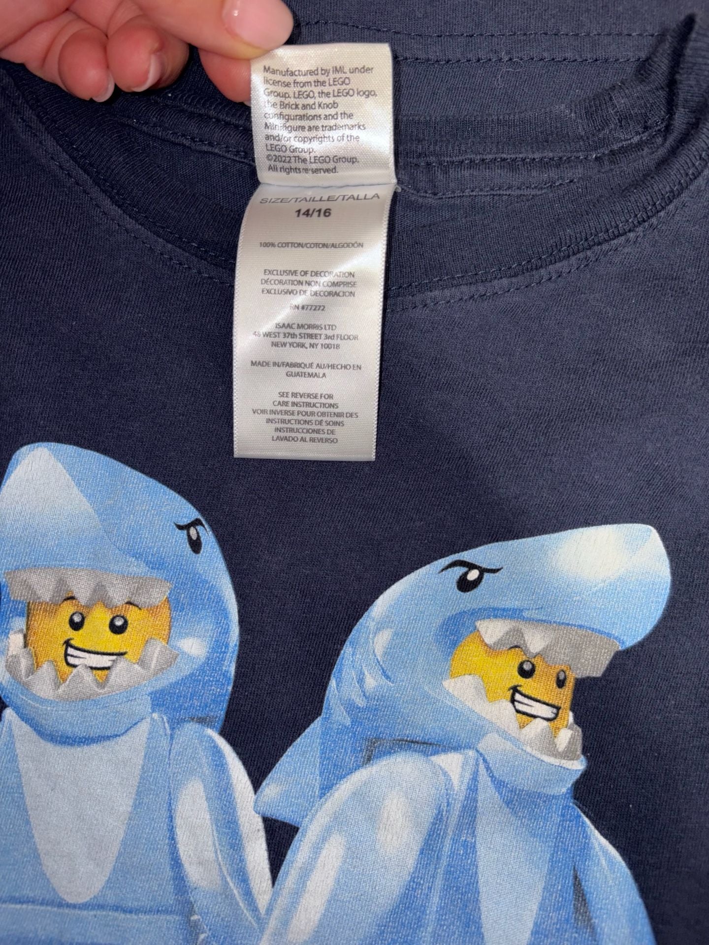 Legoland Shark Suit Minifigures Let's Grab A Bite Size 14/16 Shirt Youth 7