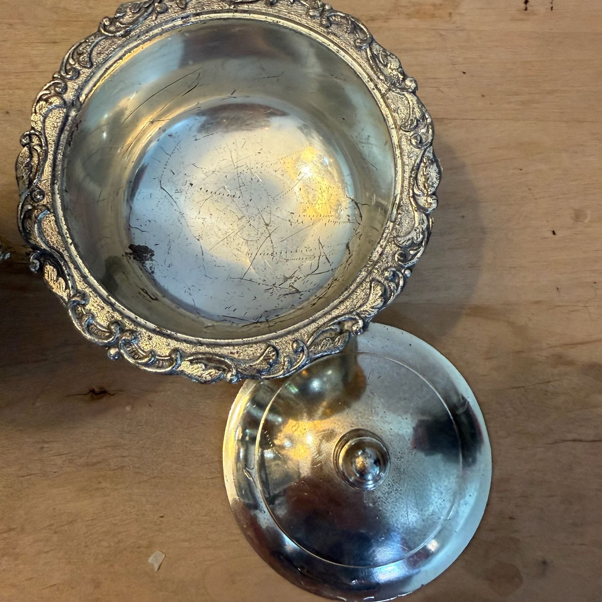 Holiday Imports Silverplate Creamer Sugar Tray Set Made in Japan 7