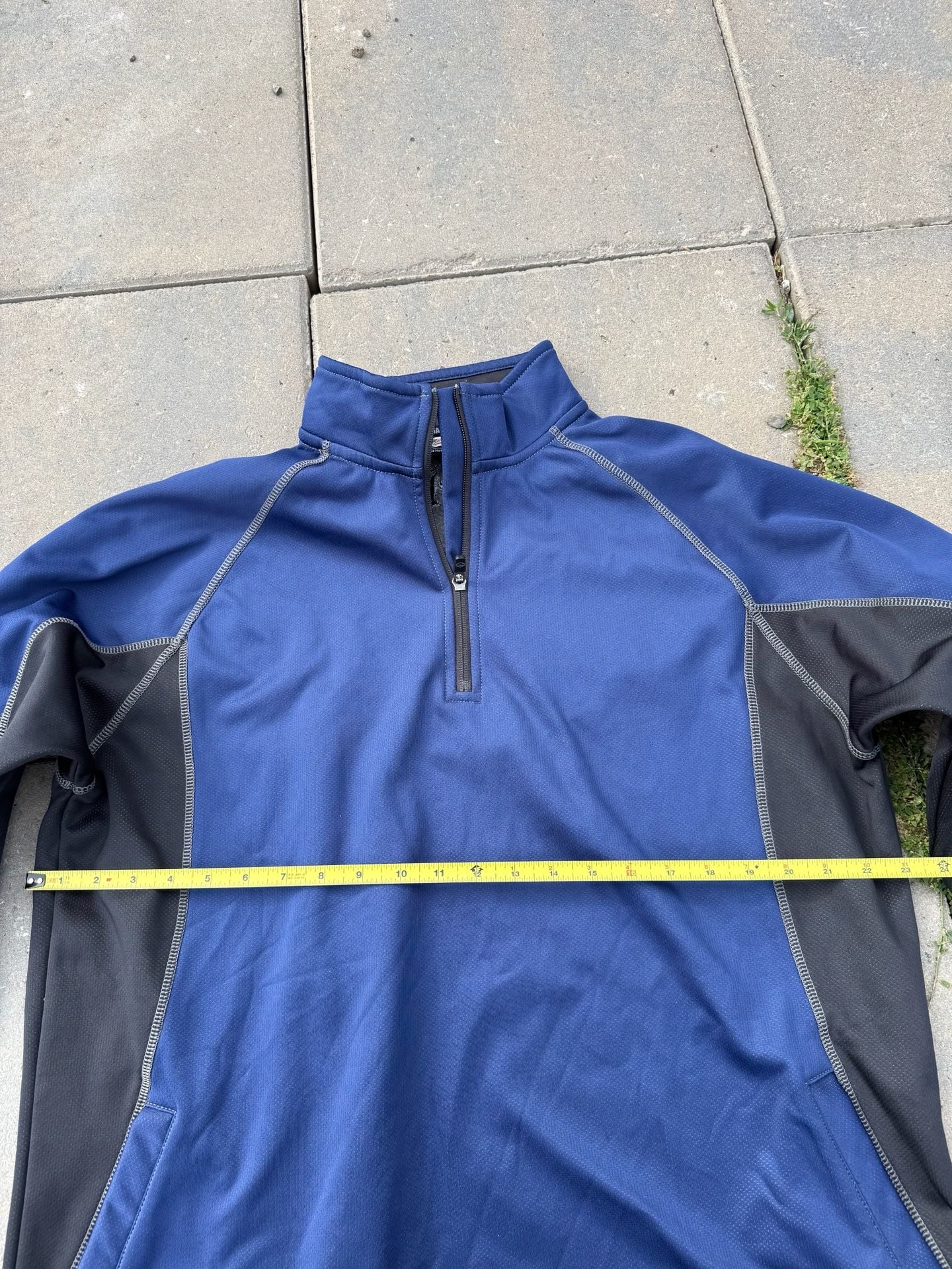 Harley-Davidson 1/4-Zip Pullover Size L Blue Black H-D Logo 7