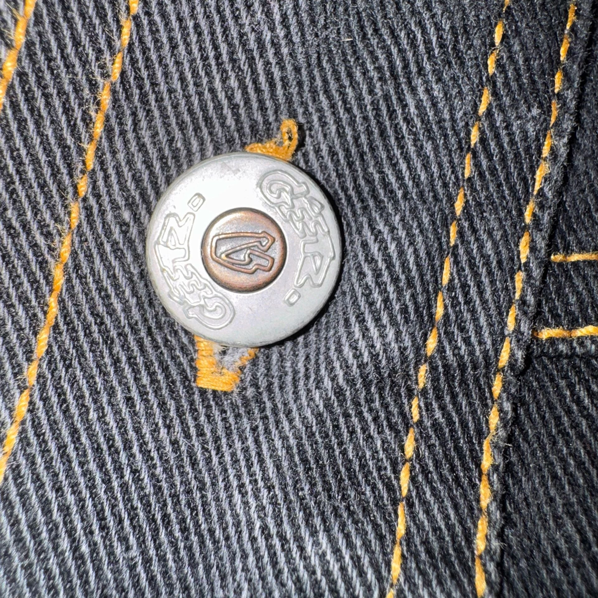 Vintage Geetz Monli Denim Vest Size XL Black Button Up Jacket 4