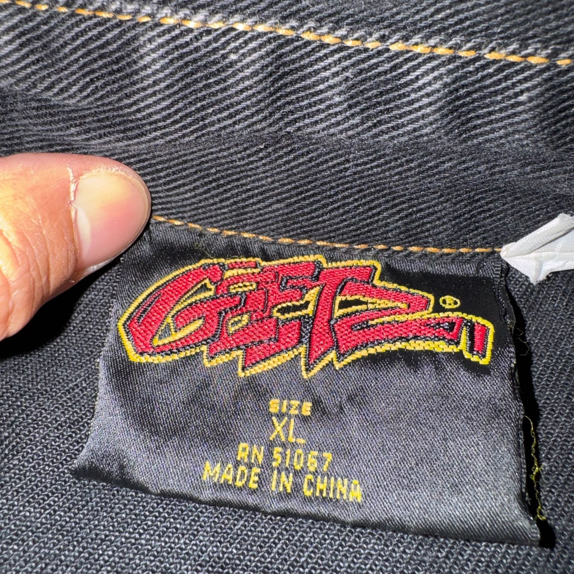 Vintage Geetz Monli Denim Vest Size XL Black Button Up Jacket 5