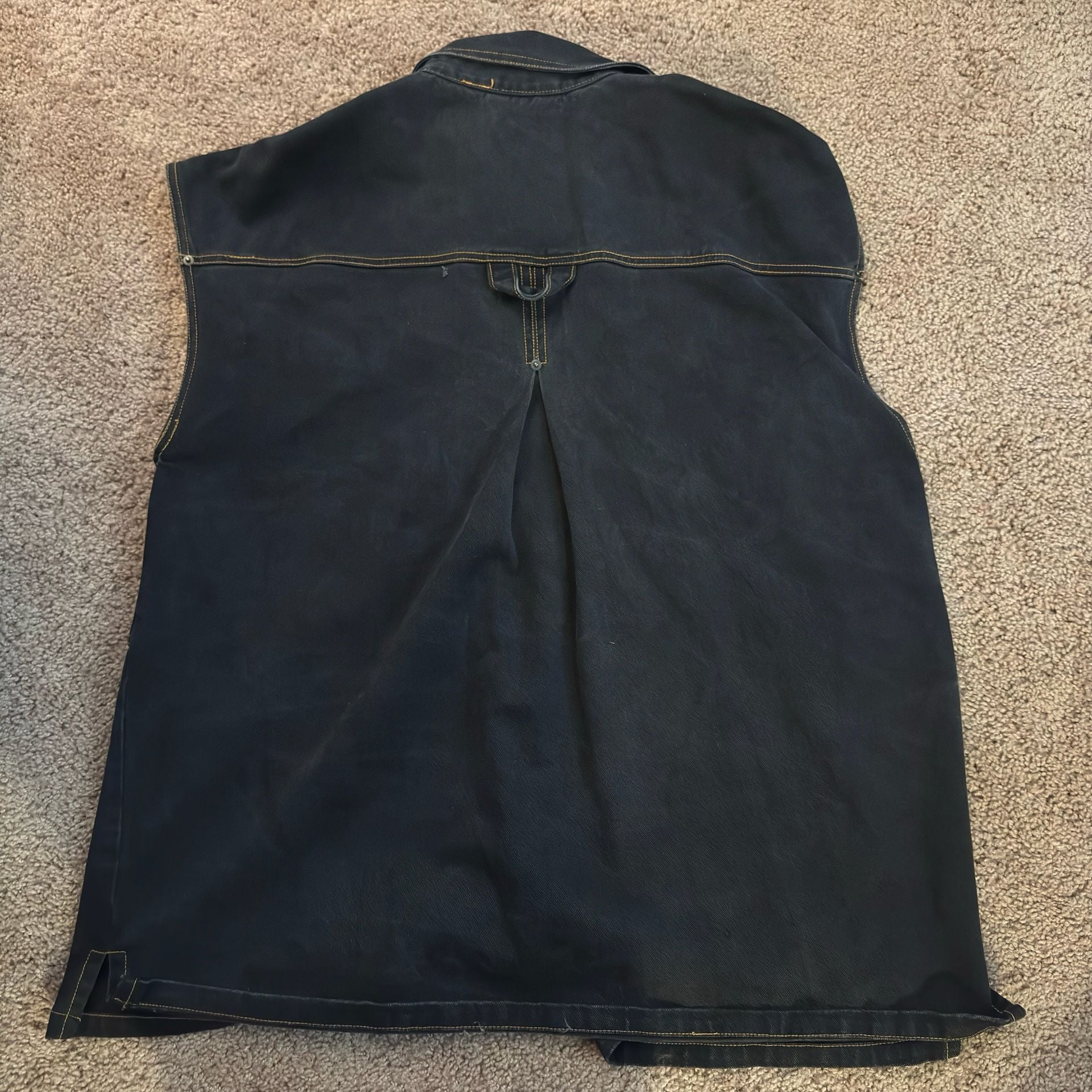 Vintage Geetz Monli Denim Vest Size XL Black Button Up Jacket 6