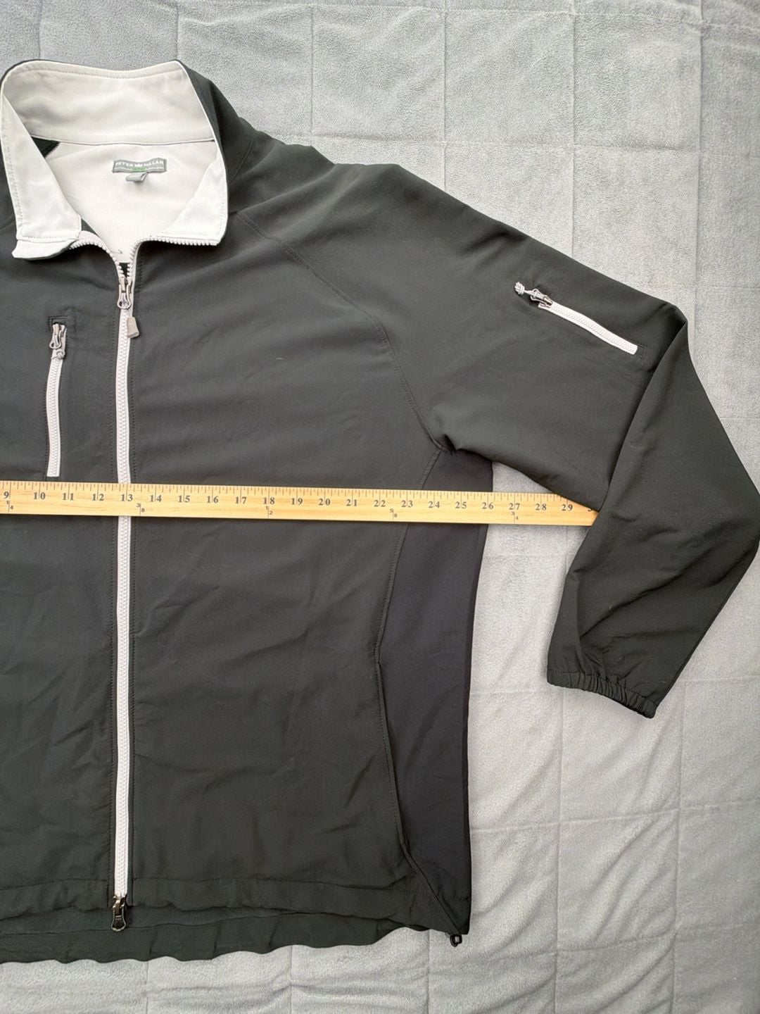 Peter Millar Full Zip Jacket XL Bonita Bay Club Black Golf Windbreaker 7