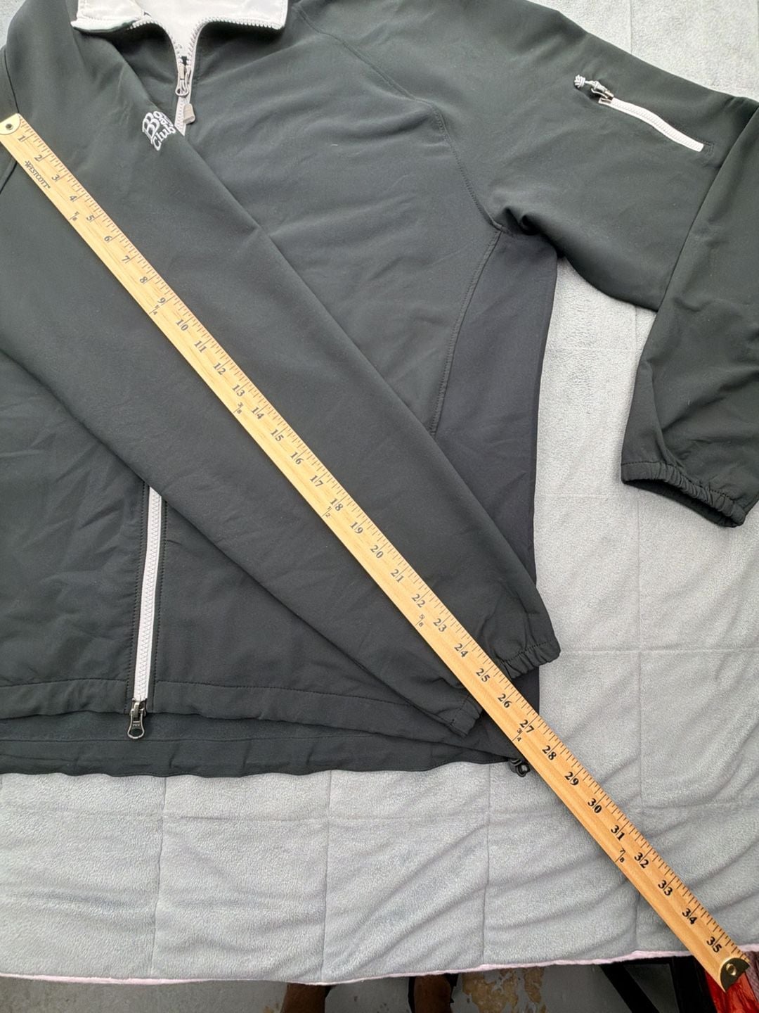 Peter Millar Full Zip Jacket XL Bonita Bay Club Black Golf Windbreaker 9