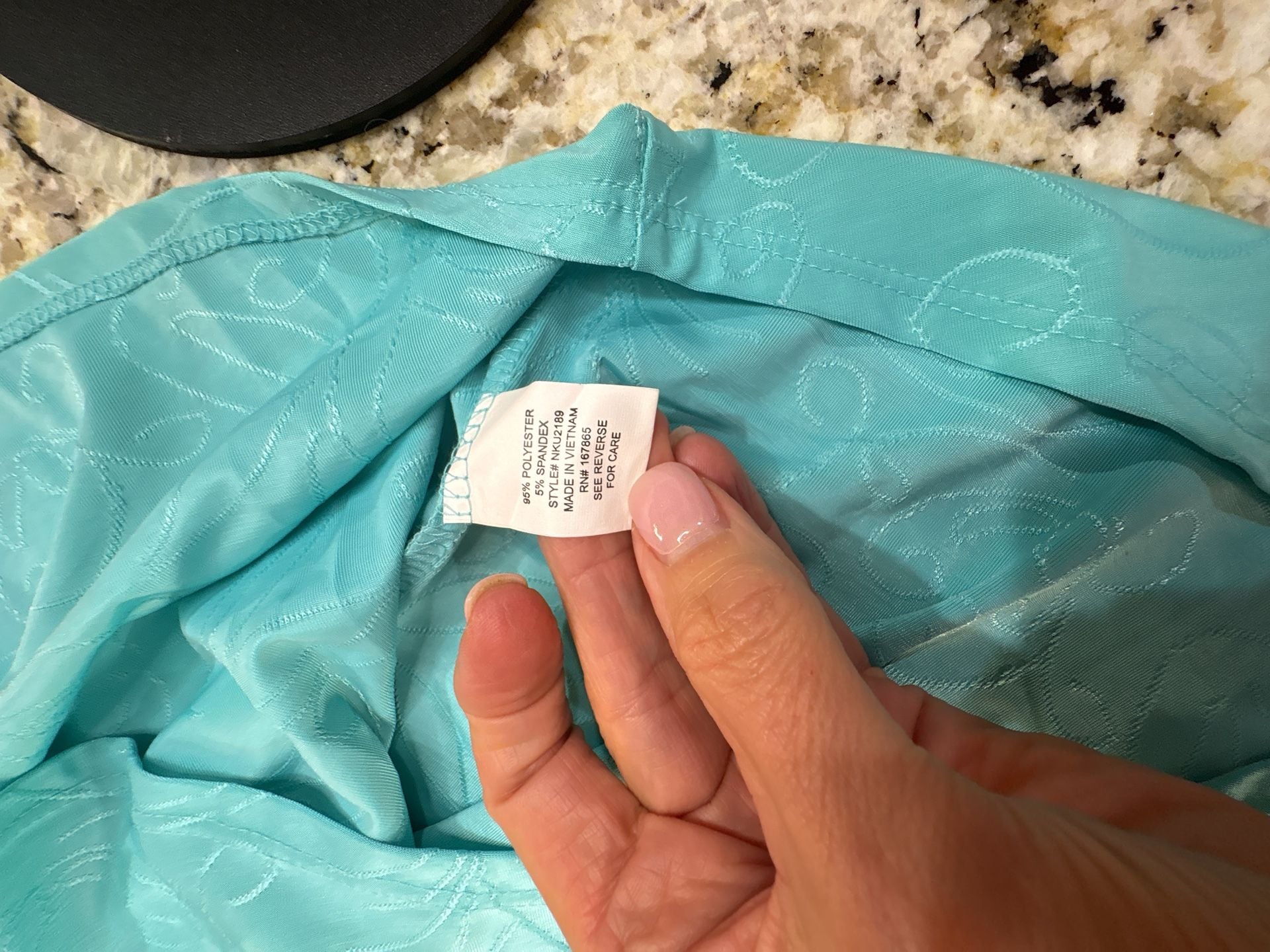 Notations Short Sleeve Embroidered Yoke Blouse Size S Turquoise 7