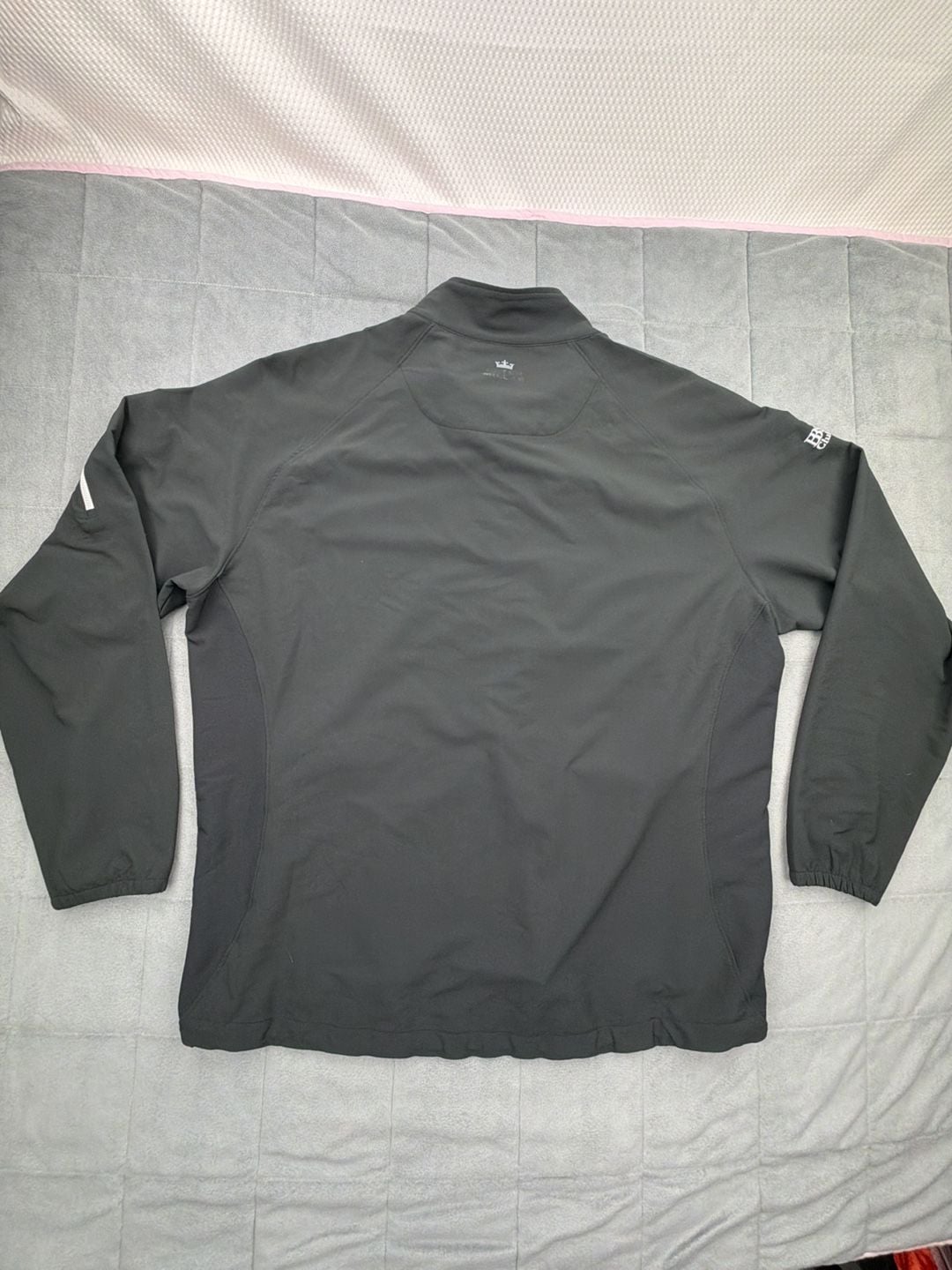 Peter Millar Full Zip Jacket XL Bonita Bay Club Black Golf Windbreaker 5
