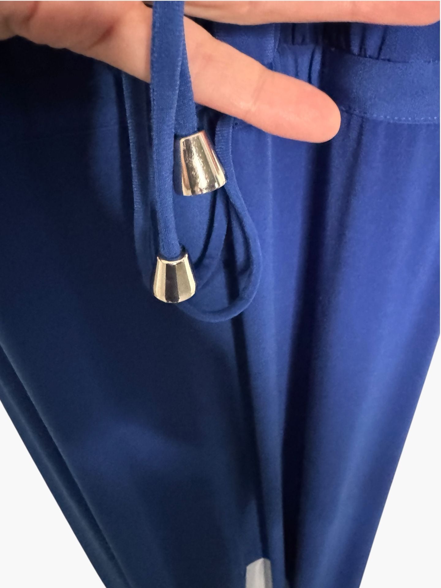Boston Proper Halter Maxi Dress Size 12 CobaltBlue White Colorblock 8