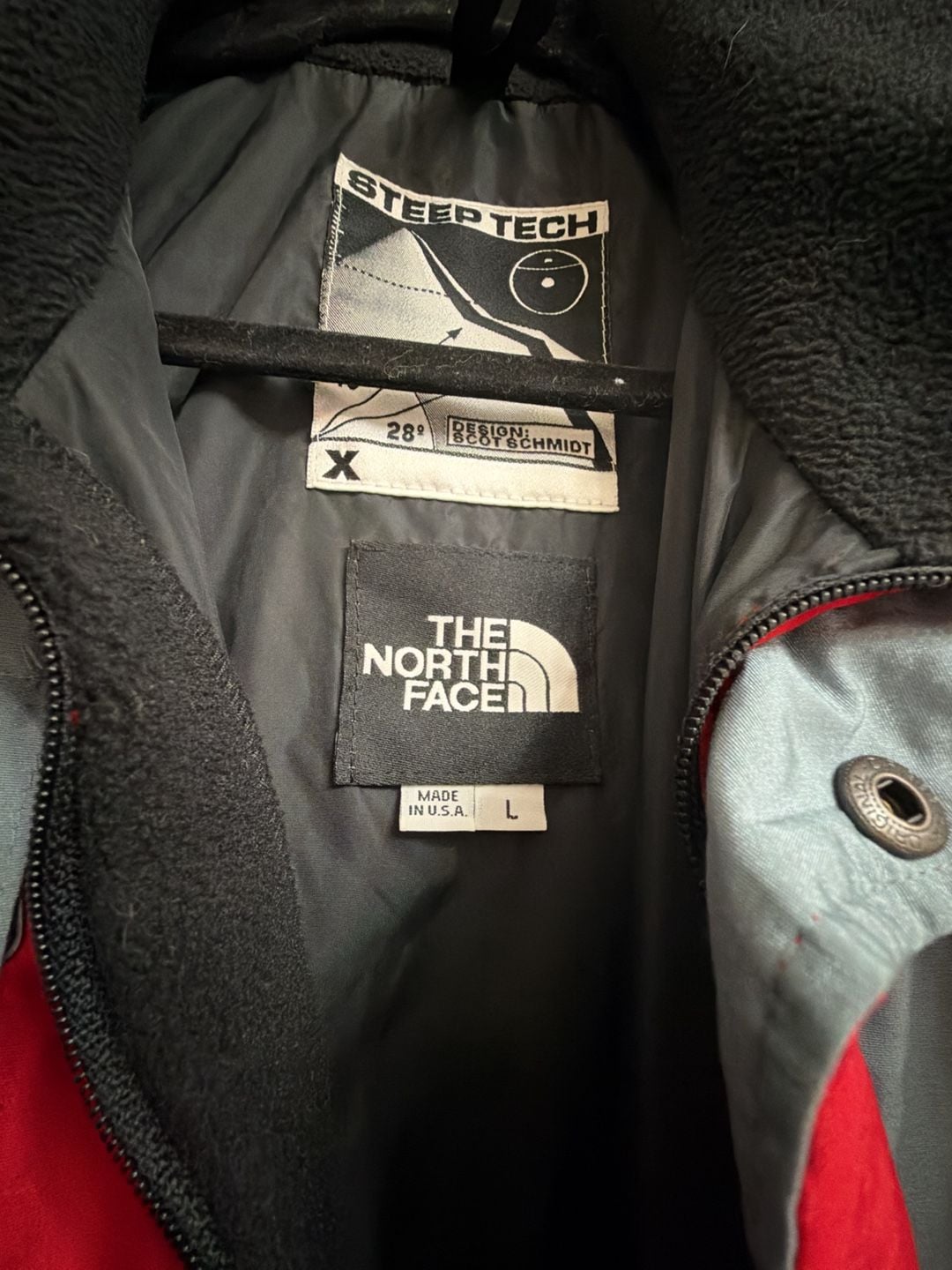 The North Face Steep Tech Pullover Jacket Size L Red Black Gray 8