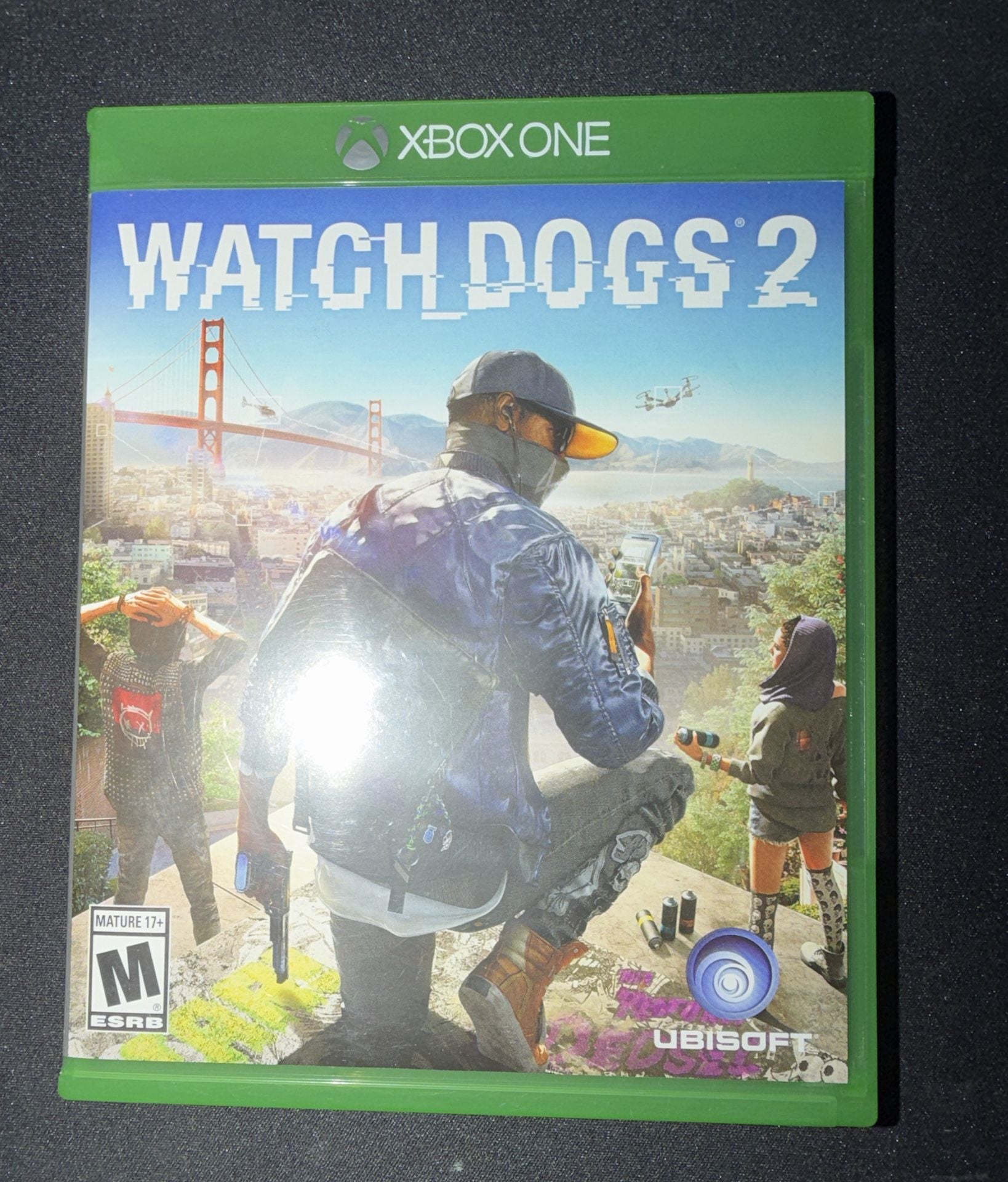 Watch Dogs 2 Xbox One Game Case and Disc 1