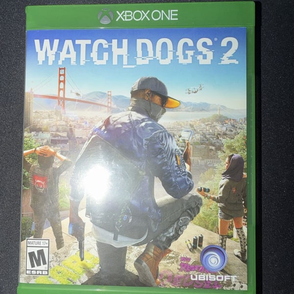 Watch Dogs 2 Xbox One Game Case and Disc