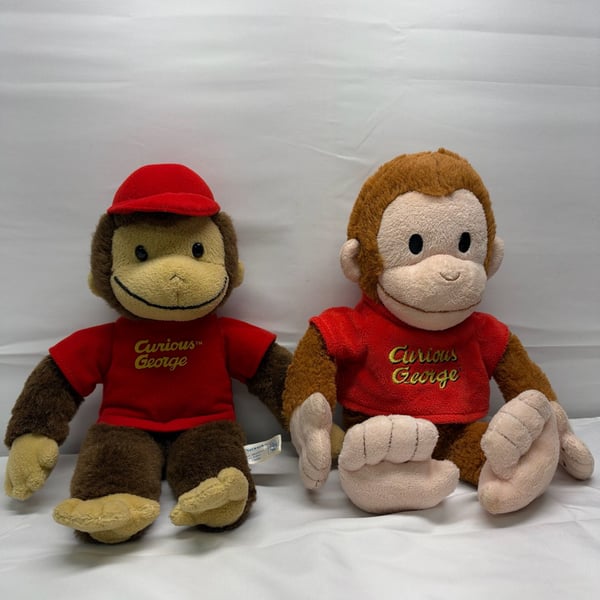 Curious George 12” Plush Toy Set of 2