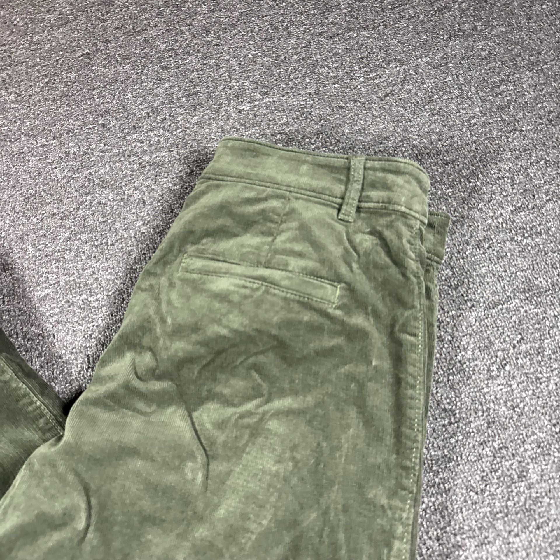 Loft The Palmer Wide Leg Size 12 Green Corduroy Pants 3