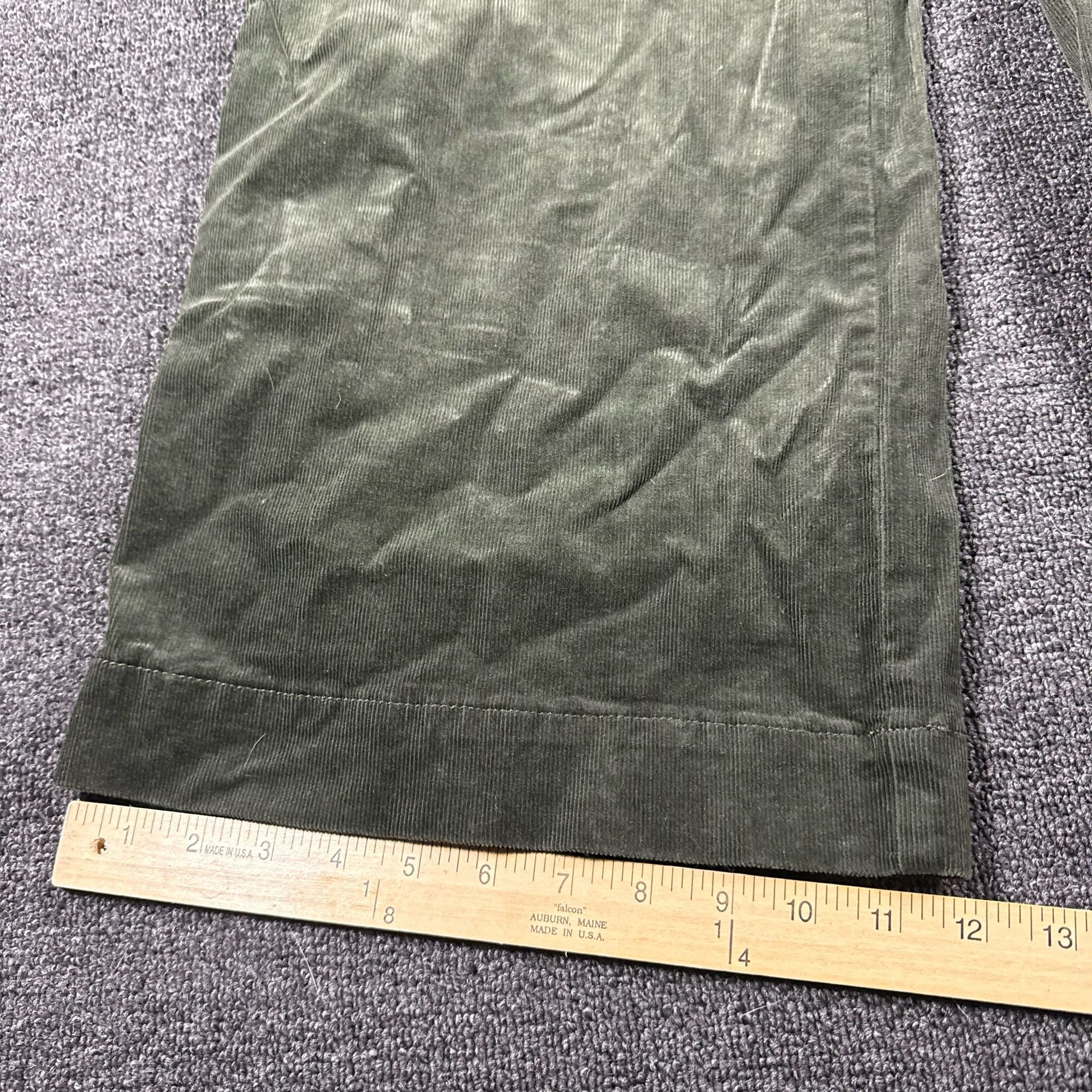 Loft The Palmer Wide Leg Size 12 Green Corduroy Pants 5
