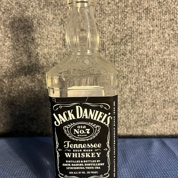 Jack Daniel's Old No. 7 Tennessee Whiskey Empty Bottle with Cap