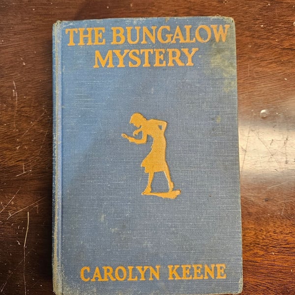 Nancy Drew The Bungalow Mystery 1930 Copyright Early Printing Blue Orange HC
