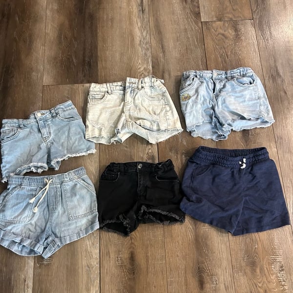 Girls Shorts Lot of 6 Assorted Styles and Colors