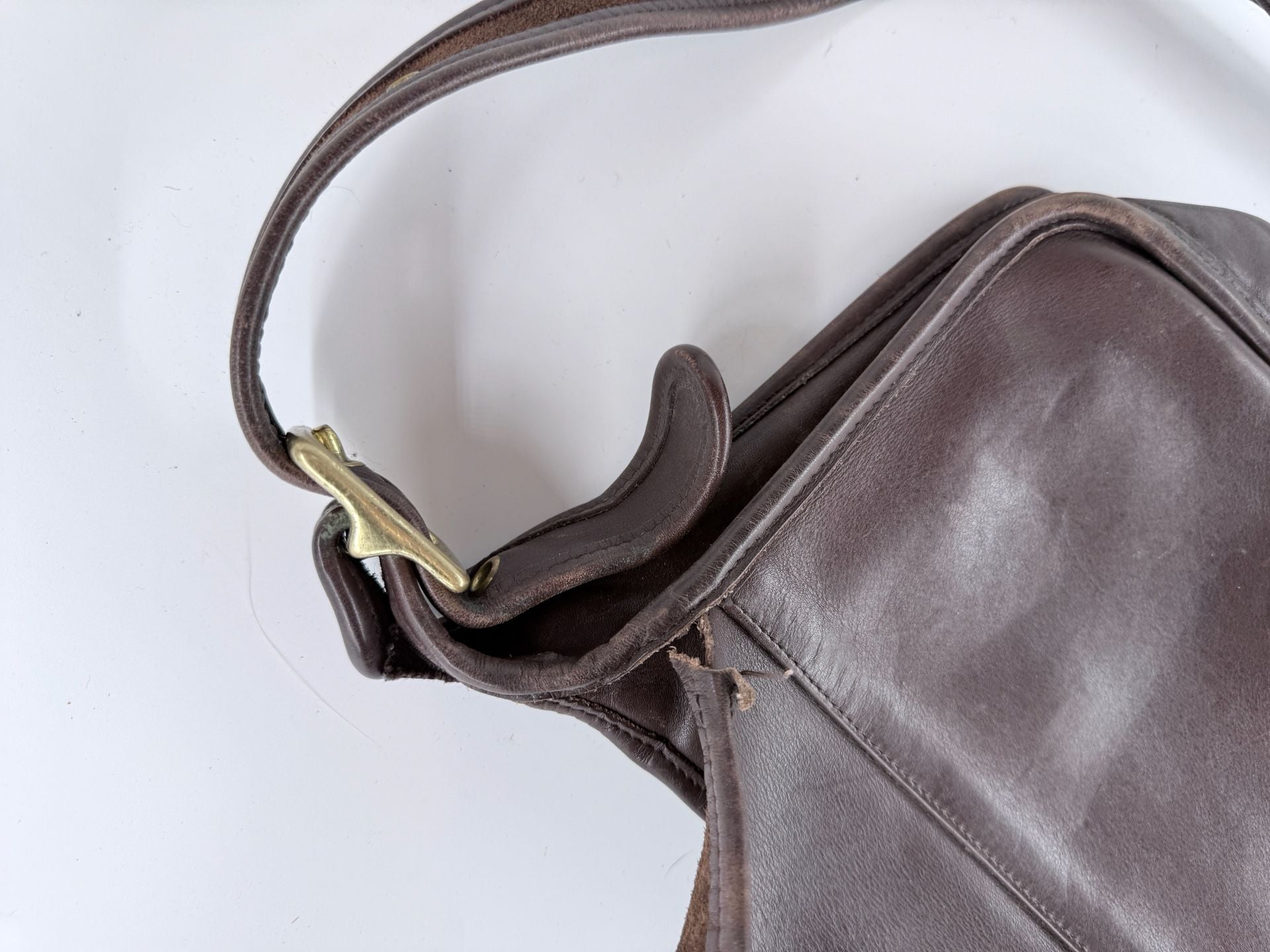 Vintage Coach Patricia Legacy Bag 9951 Brown Leather Crossbody Purse 6