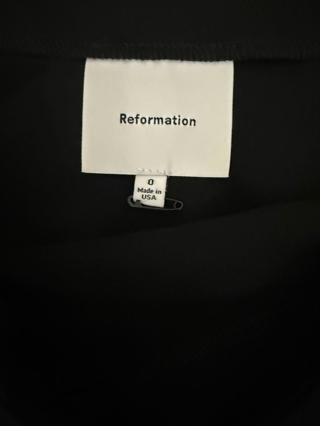 Reformation Black Mini Skirt Size 0 3