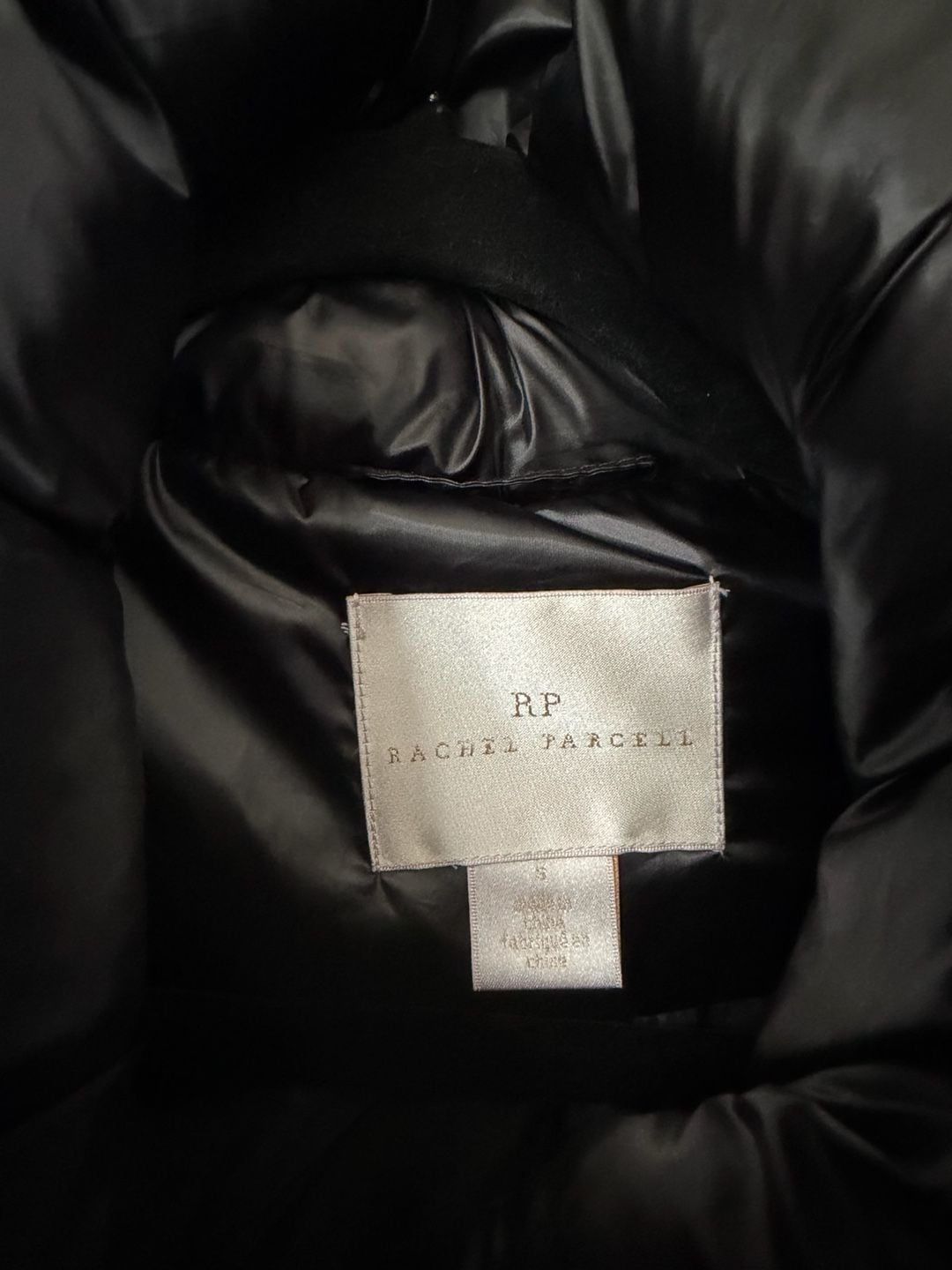 Rachel Parcell Puffer Jacket Size S Black 4