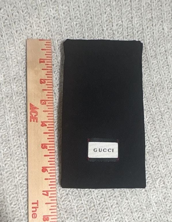 Gucci Black Microfiber Eyeglass Sunglasses Pouch Case 5