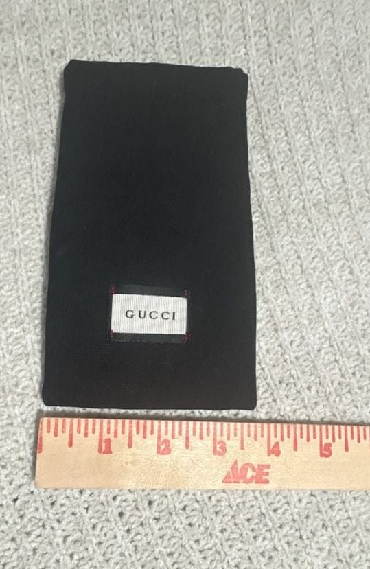 Gucci Black Microfiber Eyeglass Sunglasses Pouch Case 6