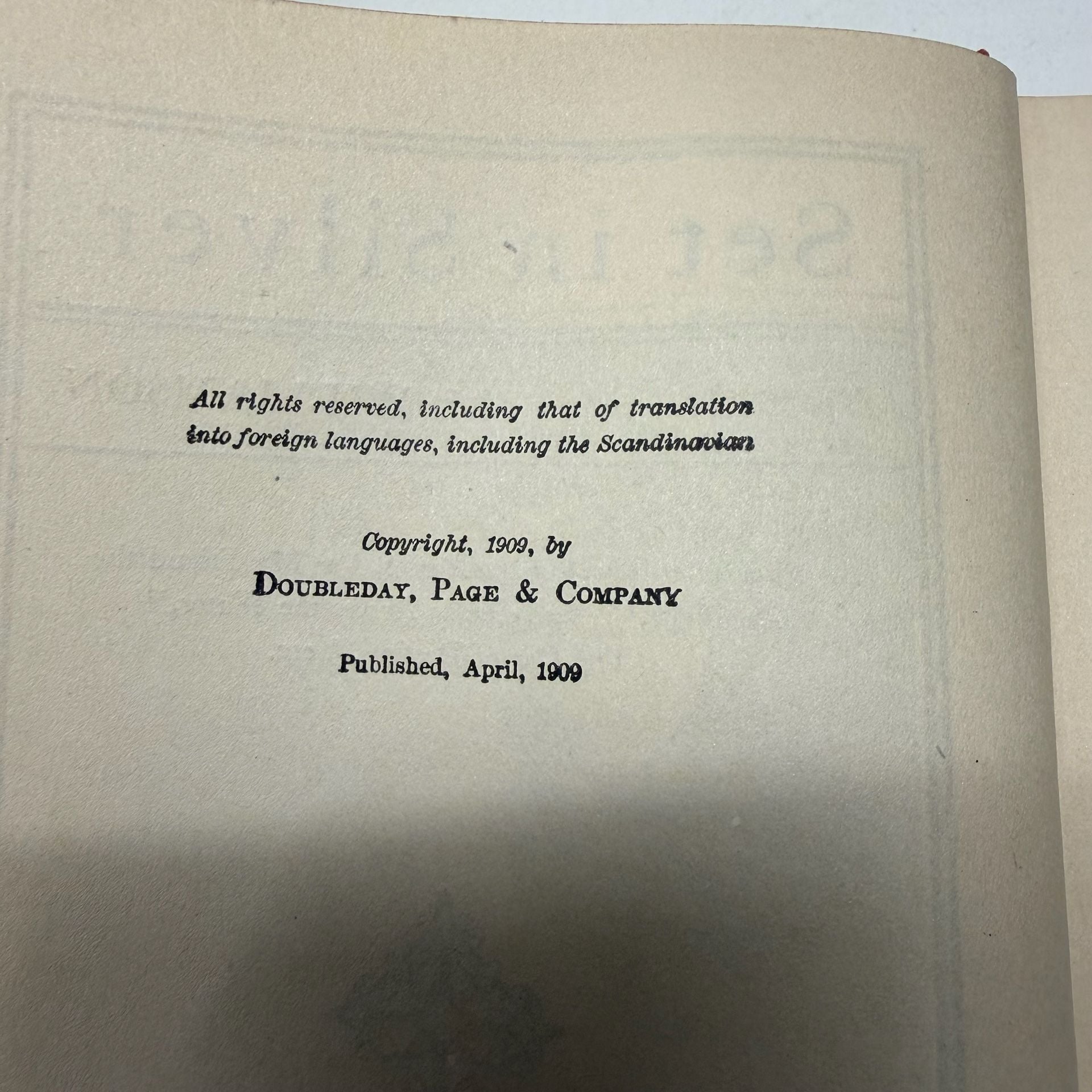 Set in Silver by C.N. & A.M. Williamson 1909 Hardcover 3